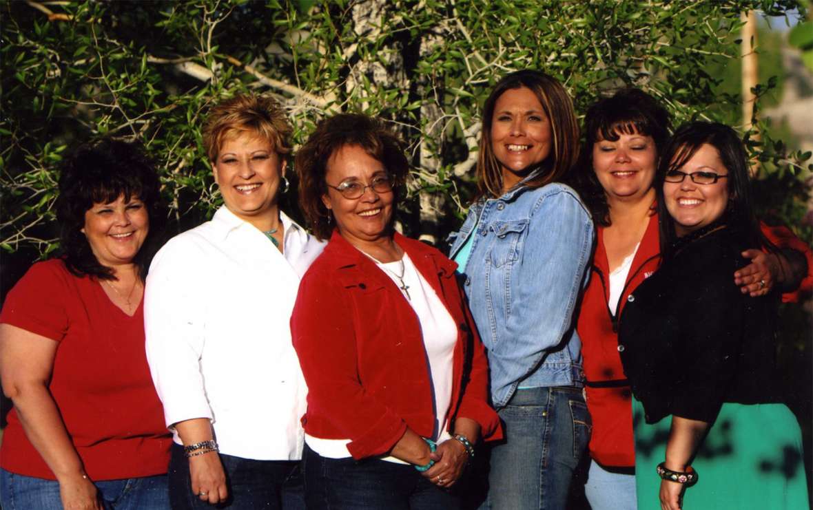 Stepp descendants today include, left to right, Judy, Toni, Eleanor, Carrie, Nancy and Brandi Johnston. Eleanor is a daughter of Dutch Stepp and a granddaughter of Lon. Family photo.