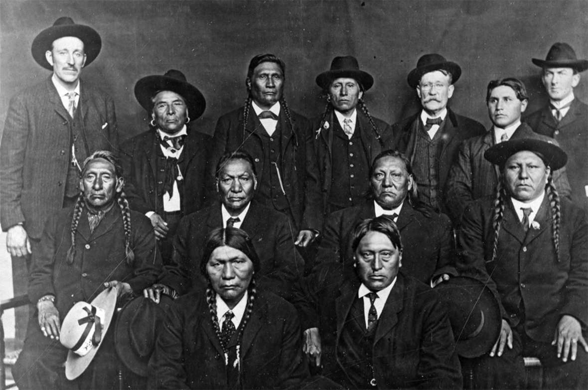This delegation of Ute leaders traveled to Washington, D.C., in 1905 to register dissatisfaction with the government’s recent imposition of the allotment system without their consent, depriving them of most of the land on their reservation. This delegation of Ute leaders traveled to Washington, D.C., in 1905 to register dissatisfaction with the government’s recent imposition of the allotment system without their consent, depriving them of most of the land on their reservation.