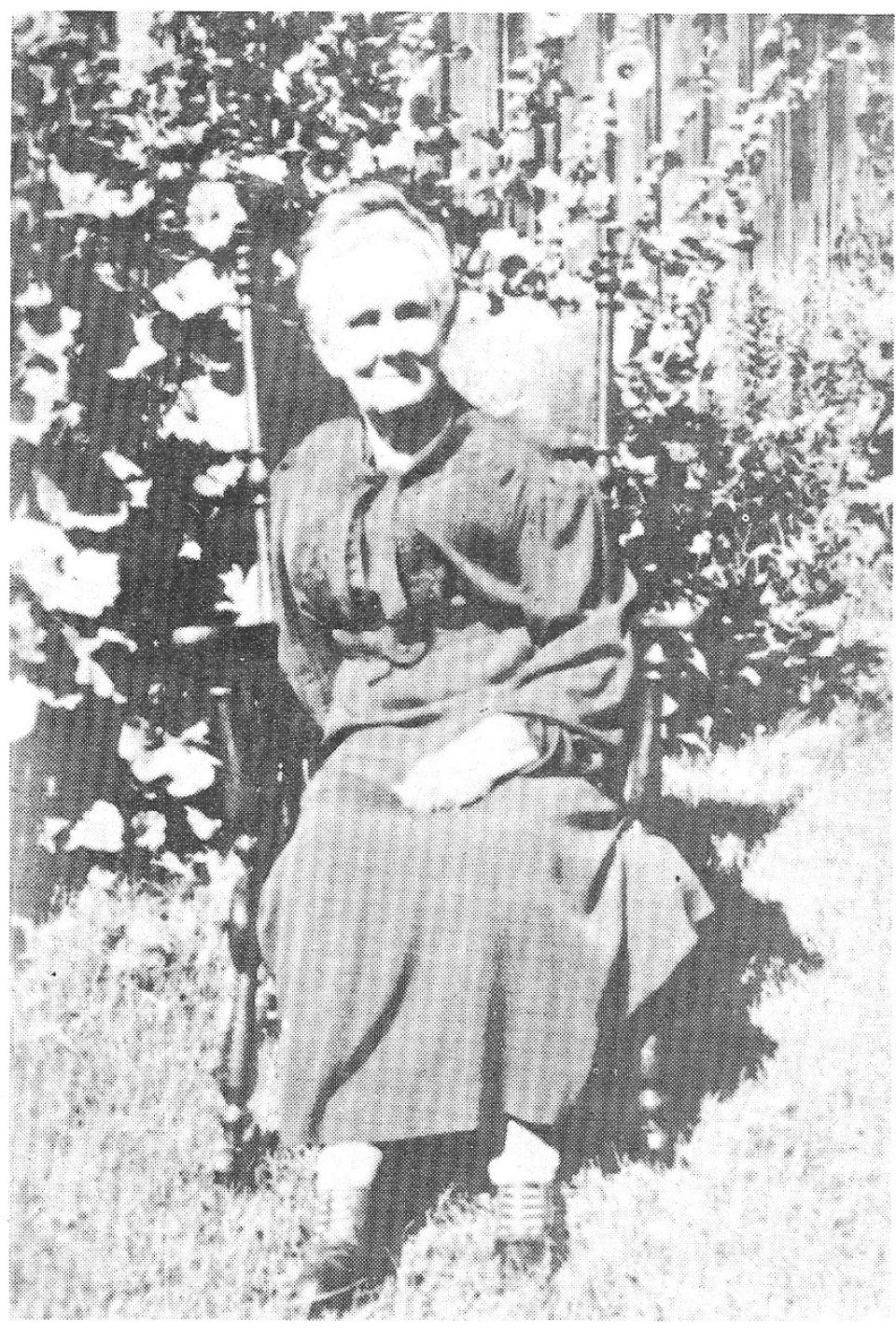 Martha Waln’s complex, sometimes tragic life was unique. No life is typical, yet hers shows clearly that homesteading was much more than filing a claim and proving up. Photo from Paul Frison’s First White Woman in the Big Horn Basin. Photo of elderly woman seated in a chair outside.
