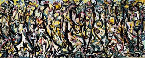 Mural, 1943, 21 feet long, was a breakthrough. What particularly moved viewers was its soaring lyricism and cascading intensity. Stanley Museum of Art, University of Iowa, via Wikipedia. Click to enlarge Mural, 1943, 21 feet long, was a breakthrough. What particularly moved viewers was its soaring lyricism and cascading intensity. Stanley Museum of Art, University of Iowa, via Wikipedia.
