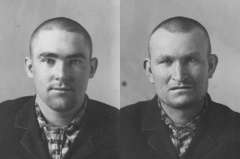 William Meeks, left, brother of Bub Meeks, and Henry Lea, right, both served time in Wyoming for the their part in the June 1897 Guild Store robbery in Ft. Bridger, Wyo., while Bub was sent to Idaho to stand trial and serve time for the Montpelier bank robbery eight months earlier. Wyoming State Archives. William Meeks, left, brother of Bub Meeks, and Henry Lea, right, both served time in Wyoming for the their part in the June 1897 Guild Store robbery in Ft. Bridger, Wyo., while Bub was sent to Idaho to stand trial and serve time for the Montpelier bank robbery eight months earlier. Wyoming State Archives.